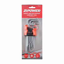 PM4461 Набор ключей TORX 9пр T10;T15;T20;T25;T27;T30;T40;T45;T50 9pc TORX KEY SET ZIPOWER